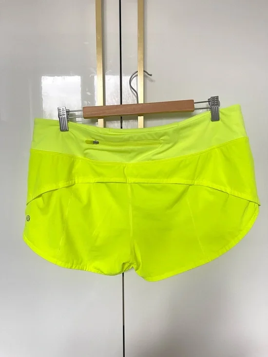 Lululemon Speed Up Short neon Yellow Large - Picture 3 of 6